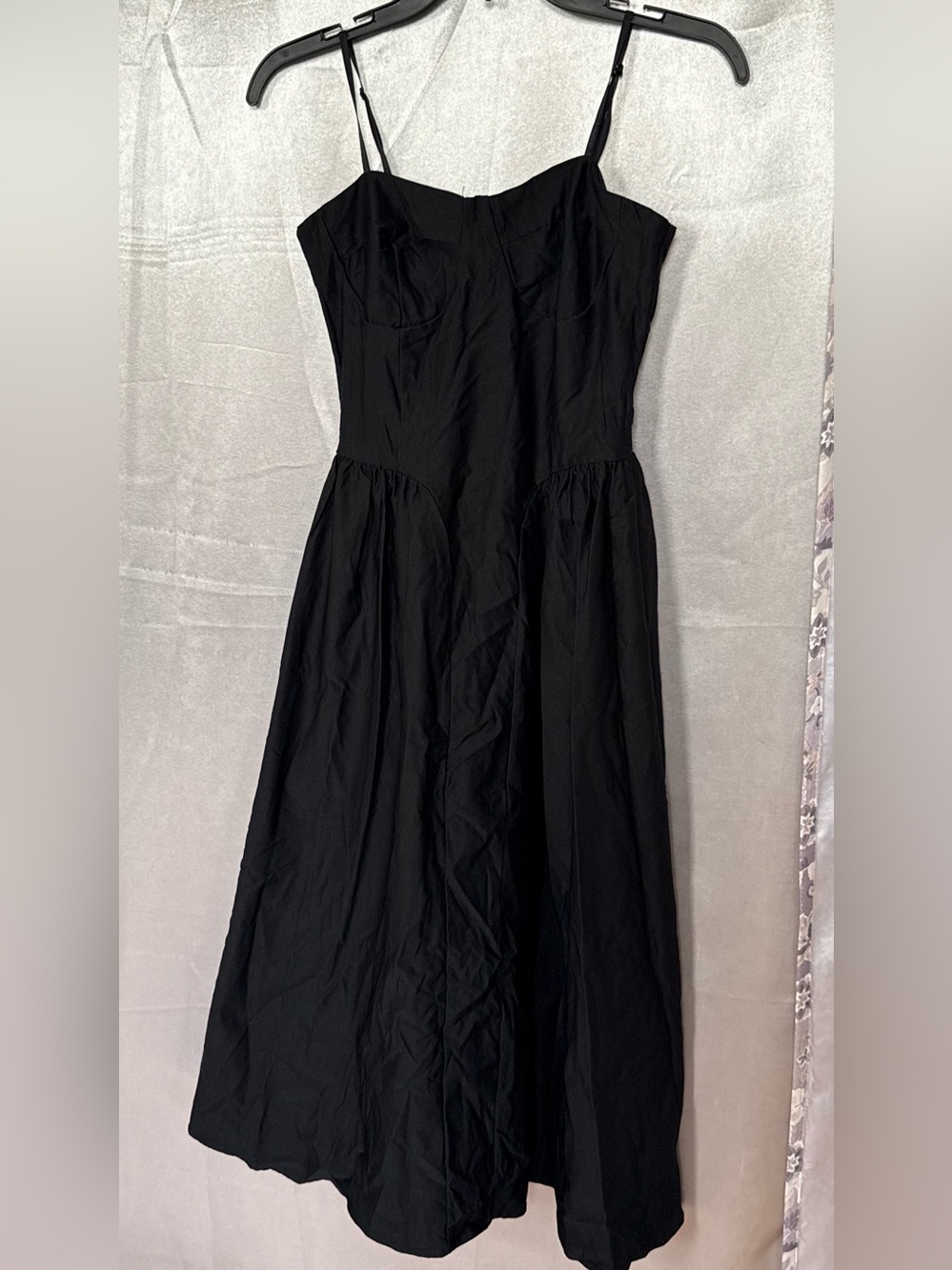 Classic Black Strapless A-Line Maxi Dress